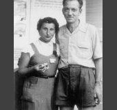 Théo Kroliczek et sa femme Saja.
